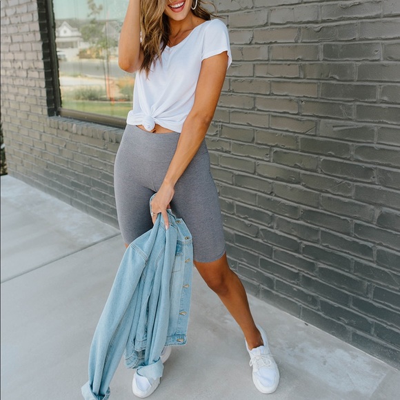 Aero Biker Shorts in Charcoal - Picture 3 of 15